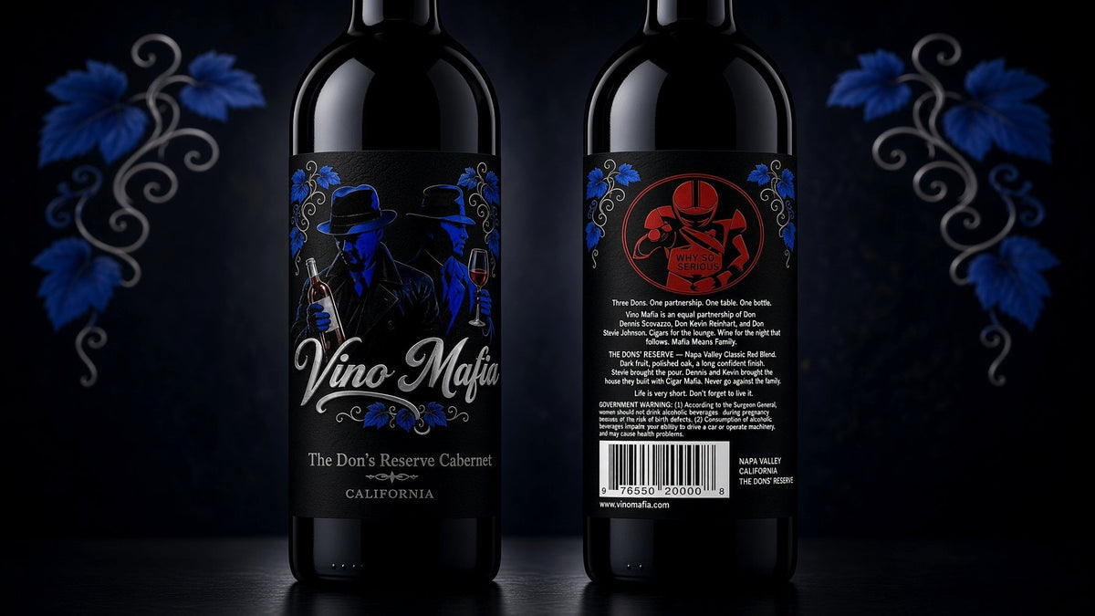 The Dons' Reserve — dark hero pair (2026 label design)