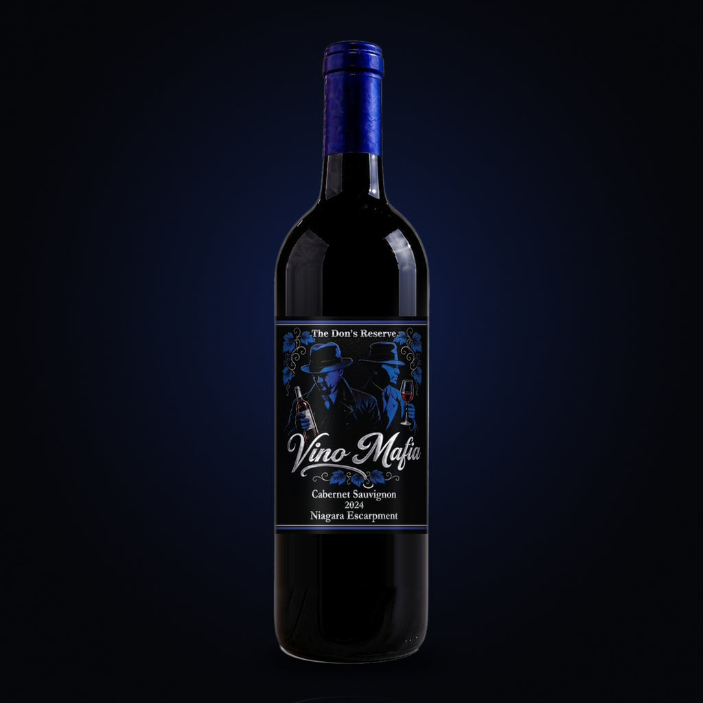 The Don's Reserve 2024 Cabernet Sauvignon, Niagara Escarpment, Vino Mafia bottle with front label