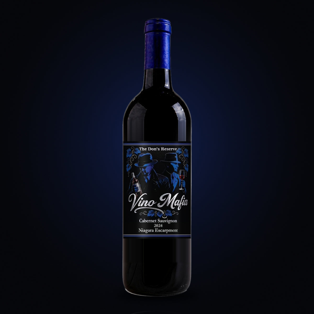 The Don's Reserve 2024 Cabernet Sauvignon, Niagara Escarpment, Vino Mafia bottle with front label